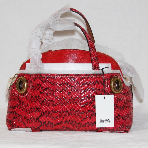 RARE COACH 1941 Collection Whipsnake Leather Outlaw 36 Satchel Purse Handbag NWT - Picture 2 of 10